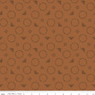 Only You Text Toss Orange Cotton Licensed Yardage | Riley Blake Designs with scattered Smokey Bear hats and text on orange background