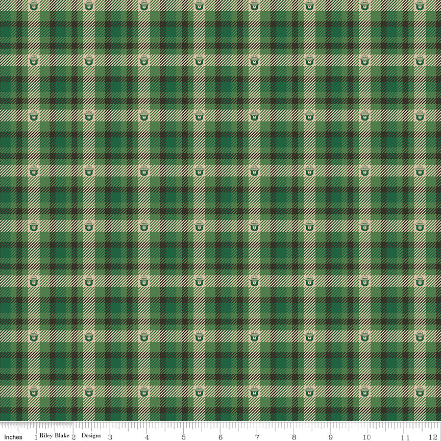 Only You Plaid Forest Cotton Yardage | Riley Blake Designs
