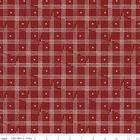 American Honor Plaid Barn Red Barnred Yardage by Vicki Gifford | Riley Blake Designs