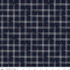 American Honor Plaid Blue Yardage by Vicki Gifford | Riley Blake Designs