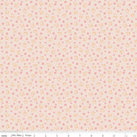 Farmer's Daughter Baby Chicks Background Coral Yardage by Lori Holt | Riley Blake Designs
