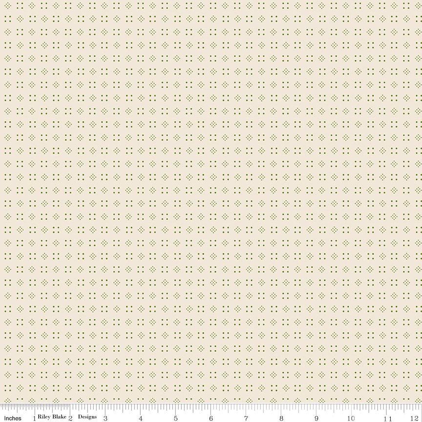 Baked with Love Leftovers Olive Yardage by Lori Holt | Riley Blake Designs