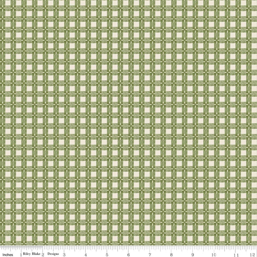 Baked with Love Tablecloth Olive Yardage by Lori Holt | Riley Blake Designs
