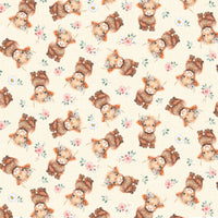 Till The Cows Come Home Highland Cows & Floral Multi Yardage | Timeless Treasures