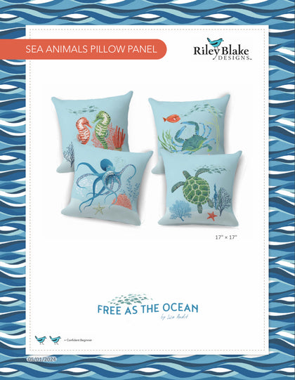Sea Animals Pillows Kit featuring Free as the Ocean | Riley Blake Designs
