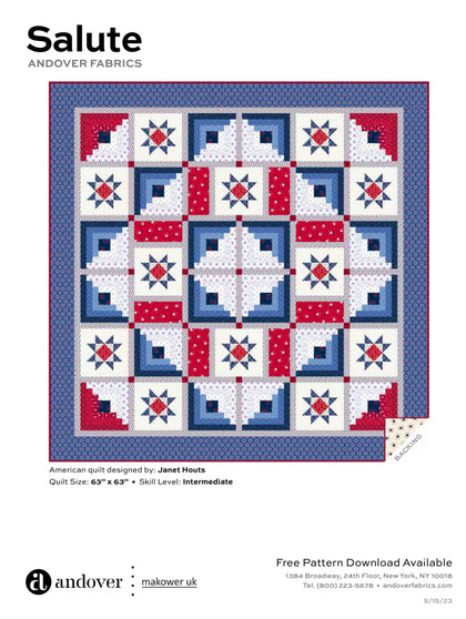 Salute Americana Quilt Pattern - Free PDF from Andover Fabrics