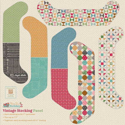 Home Town Holiday 2 Vintage Stocking Panel by Lori Holt | Riley Blake Designs
