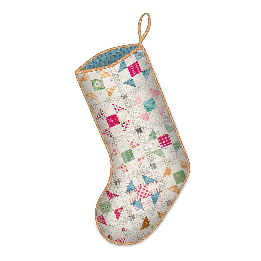 Home Town Holiday 2 Scrappy Tree Skirt Panel