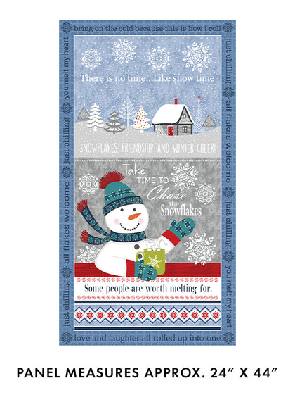 Nordic Cabin Panel Blue/Multi by Cherry Guidry | Benartex