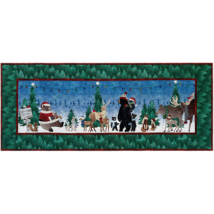 Waiting for Santa Bear Complete Laser Cut Kit by McKenna Ryan | Hoffman Fabrics