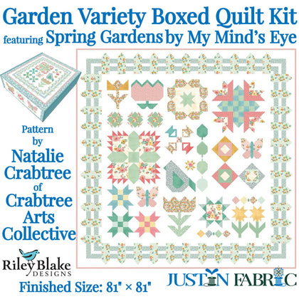 Garden Variety Quilt Kit featuring Spring Gardens by My Mind’s Eye | Riley Blake Designs