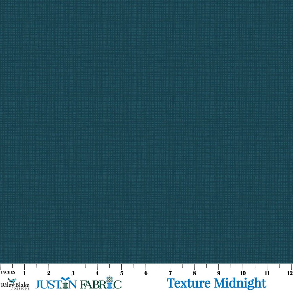 Texture Midnight Yardage - Sandy Gervais | Riley Blake Designs SKU: C610-MIDNIGHT - premium cotton fabric featuring a grid tone on tone pattern in midnight blue