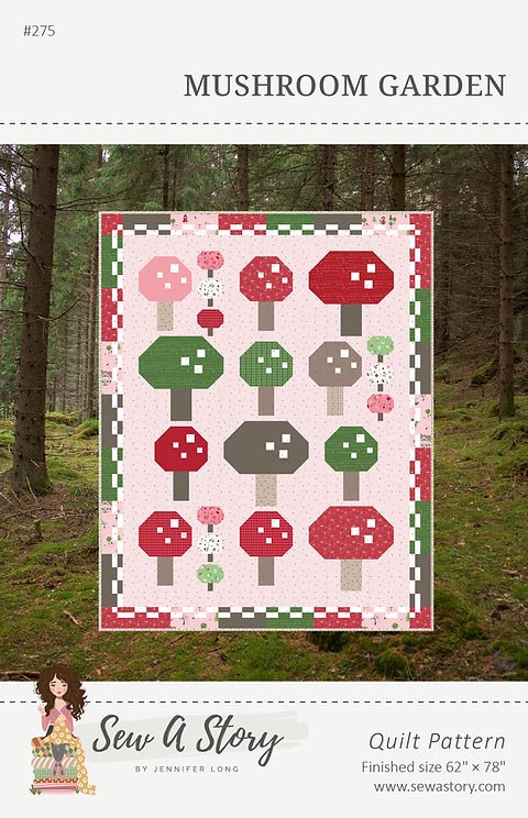 Mushroom Garden Quilt Pattern front cover 