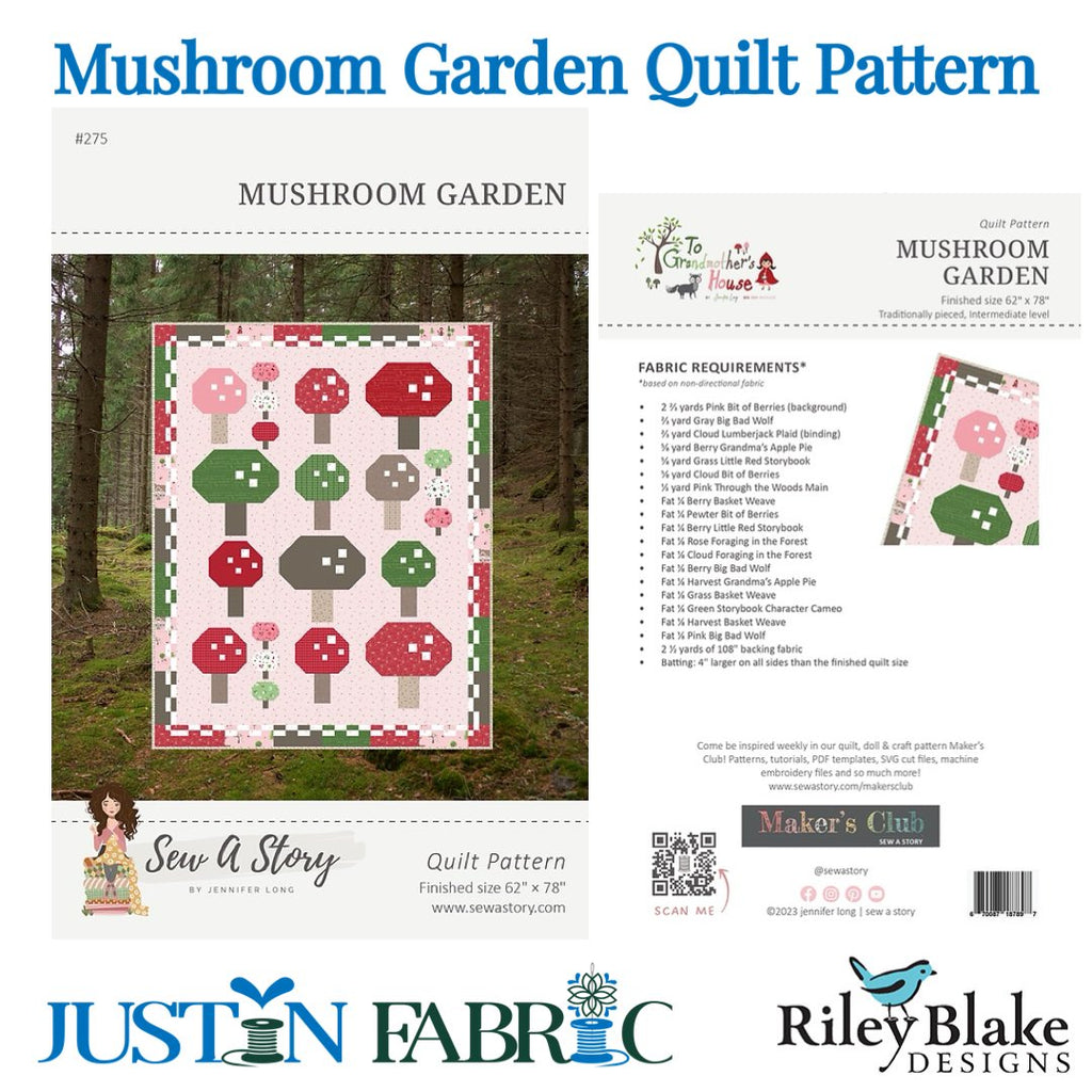 Mushroom Garden Quilt Pattern by Sew a Story