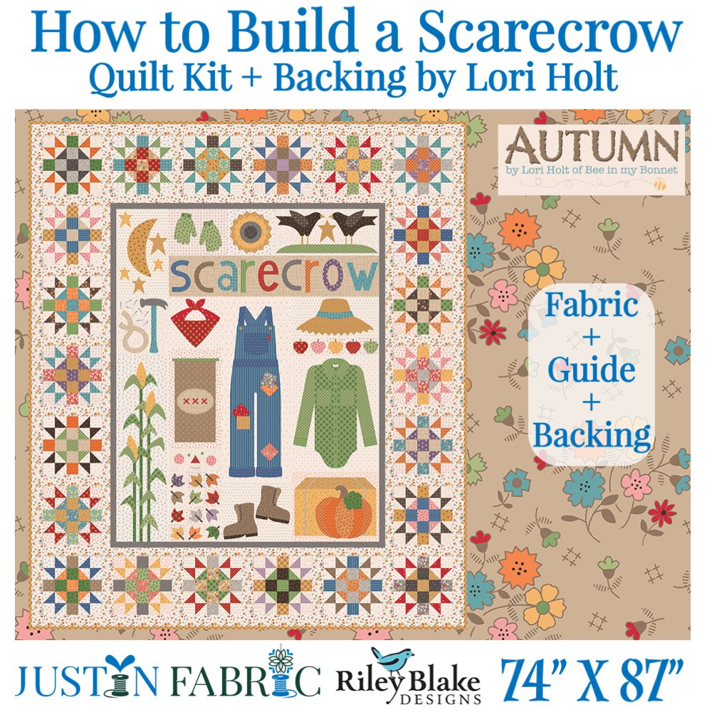 This is the How to Build a Scarecrow Quilt Kit by Lori Holt and this includes wide back fabric in color teadye. 