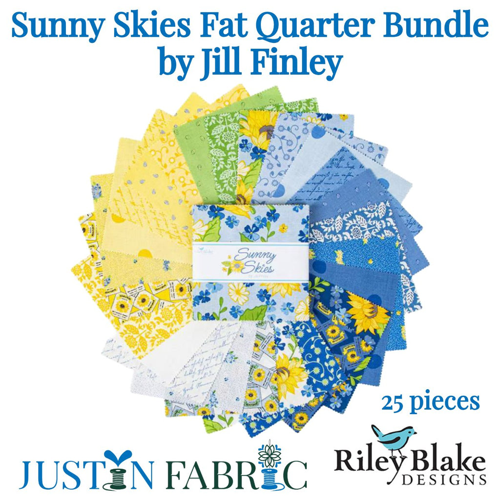 Sunny Skies Fat Quarter Bundle by Jill Finley -25 pieces | Riley Blake Designs