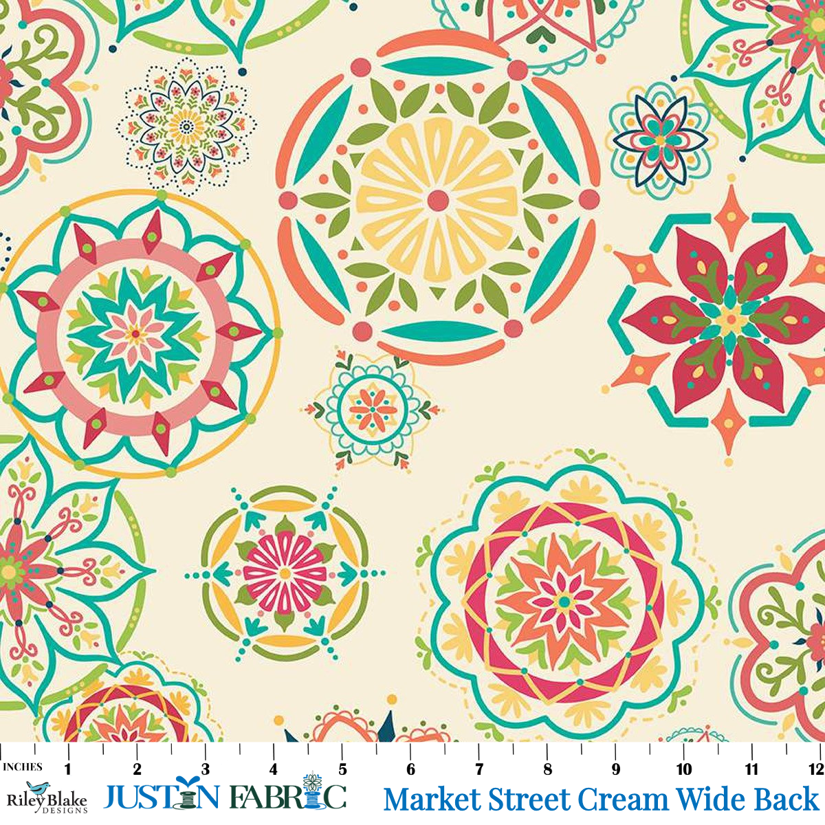 Market Street Cream Wide Back Yardage by Heather Peterson | Riley Blake Designs - WB14129-CREAM