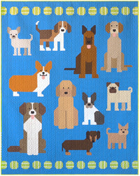 Dog Park Quilt Kit by Elizabeth Hartman feat. Kona® Cotton and Essex | Robert Kaufman