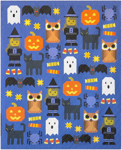 Happy Halloween Quilt Kit by Elizabeth Hartman featuring Kona Solids | Robert Kaufman