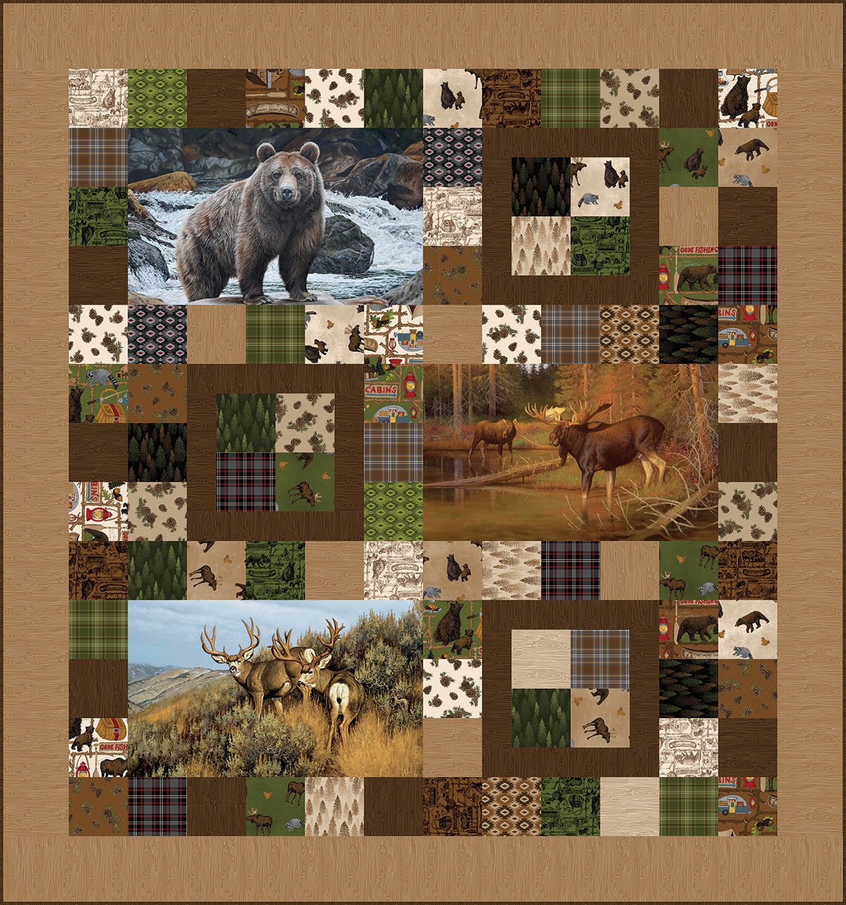 Majestic Animals Majestic Animals Panel Quilt Kit | Riley Blake Designs
