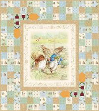 Peter Rabbit & Benjamin Bunny Peter's Garden Adventures Quilt Kit by Beatrix Potter Riley Blake Designs