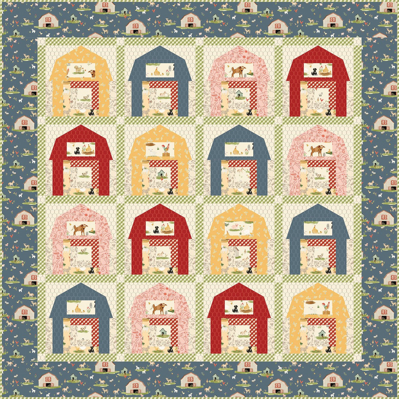 I Spy Farm Quilt Kit featuring Lil' Farm Friends by Kelsey Carlson | Riley Blake Designs