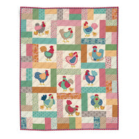 Machine Embroidery Chicken Salad Quilt - FABRIC ONLY KIT using Family Reunion | Riley Blake Designs