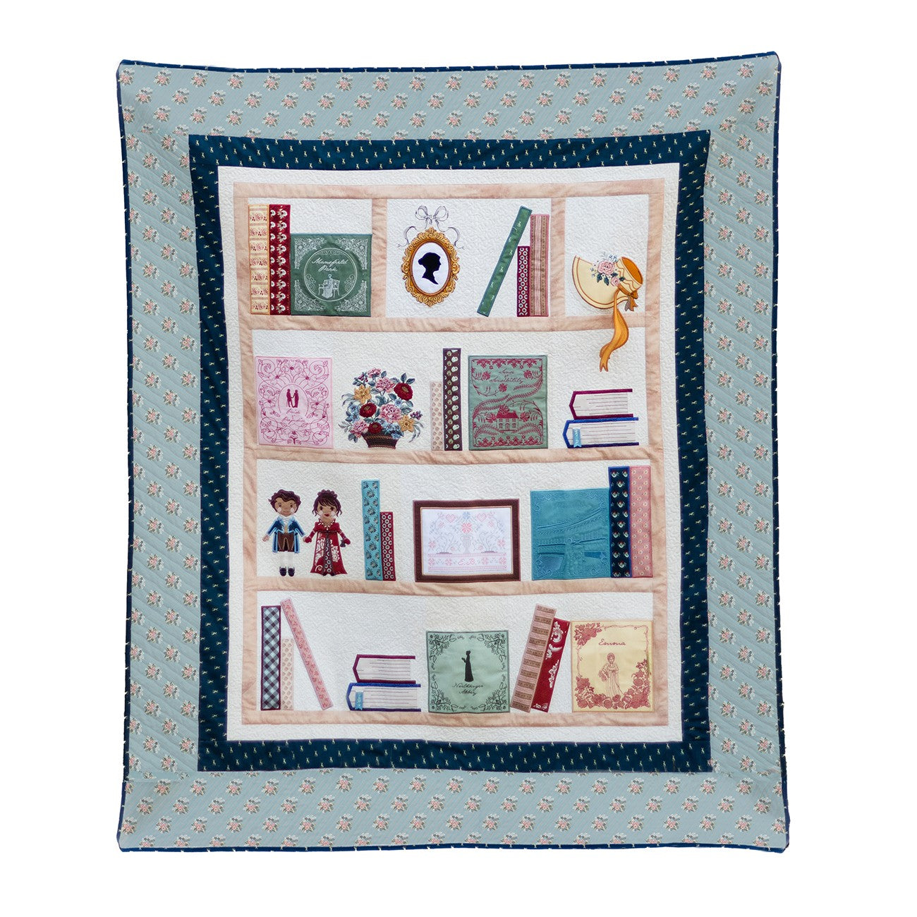 Machine Embroidery Fabric Kits Machine Embroidery Jane Austen Library Quilt - Only Kit by Lori Holt | Riley Blake Designs