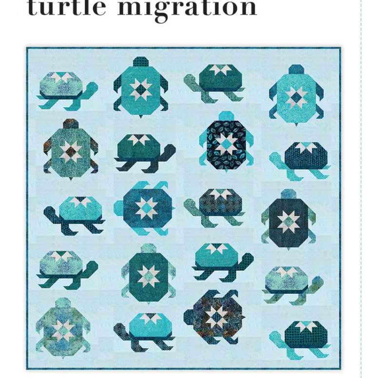 Turtle Migration Quilt Pattern Front Cover by Bluebird Patterns