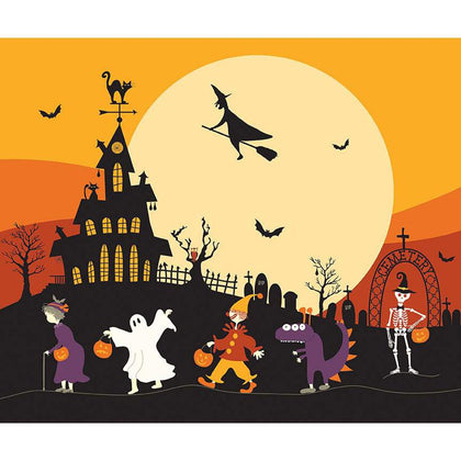 Beggars Night Trick-or-Treat Panel by Sandy Gervais | Riley Blake Designs