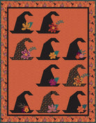 Witch's Hat Paper Quilt Pattern by Jennifer Long | Riley Blake Designs in pumpkin colorway