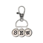 TYPE/ography Enamel Happy Charm "Sew" typewriter keys by Lori Holt | Riley Blake Designs