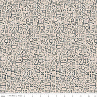 TYPE/ography Vintage Type Blackboard Wide Back Yardage by Lori Holt | Riley Blake Designs