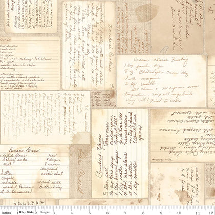 Baked with Love Recipes Tea Dye Teadye Wide Back Yardage by Lori Holt | Riley Blake Designs