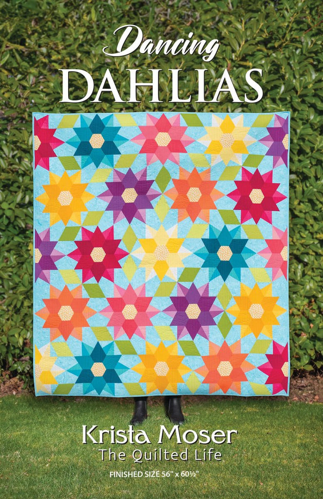 Dancing Dahlias Paper Quilt Pattern by Krista Moser | The Quilted Life - Front Cover