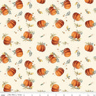 Shades Of Autumn Pumpkins Cream Yardage by My Mind's Eye | Riley Blake Designs