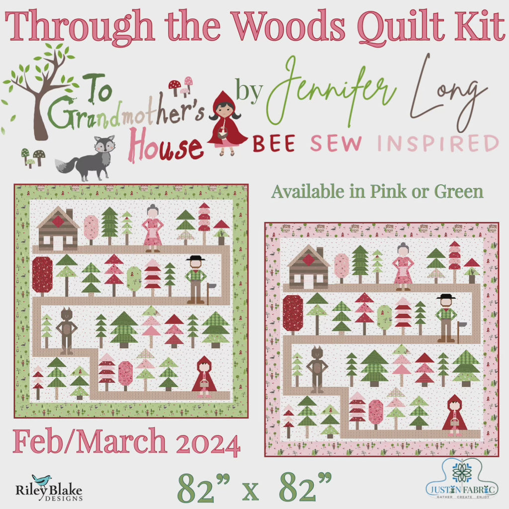 Video showing Through the Woods Quilt Along Quilt Kit available at Justin Fabric
