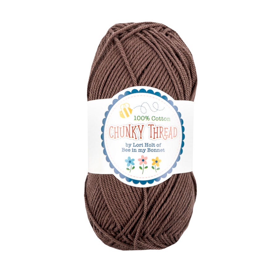 Raisin Chunky Thread by Lori Holt | Riley Blake Designs #STCT-25451 - Brown Crochet/Yarn Thread