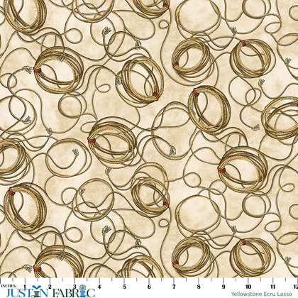 Yellowstone Lasso Ecru Yardage | Benartex
