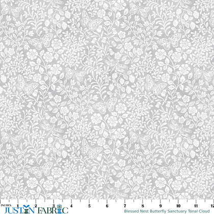 Blessed Nest Butterfly Sanctuary Tonal Cloud Yardage by Shannon Roberts | Benartex