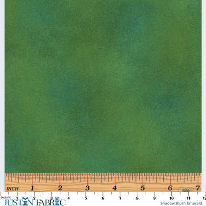 Shadow Blush Emerald Cotton Yardage |Benartex