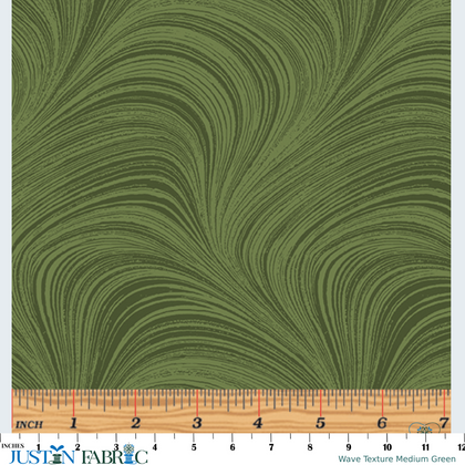 Wave Texture Medium Green Wide Back Yardage by Jackie Robinson | Benartex