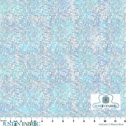 Halcyon II Weave Blue Cotton Yardage by Jason Yenter | In The Beginning Fabrics