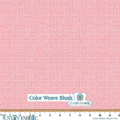 Color Weave Blush Pink Cotton Yardage by Contempo Studio | Benartex