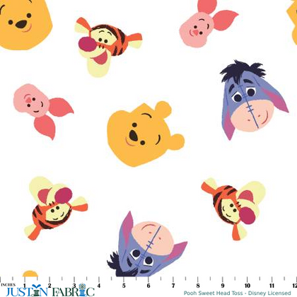 Pooh Sweet Head Toss Yardage - Disney Licensed | Springs Creative