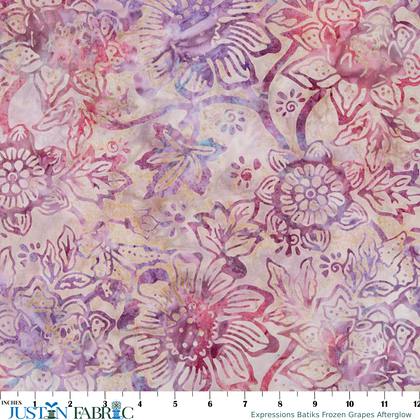 Expressions Batiks Frozen Grapes Afterglow Yardage | Riley Blake Designs