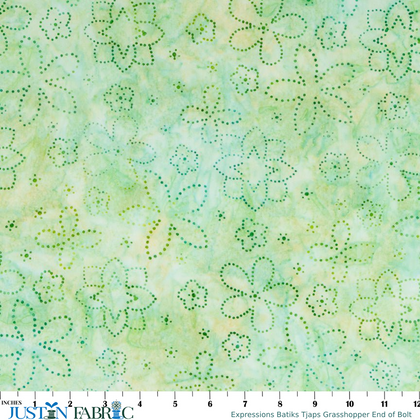 Expressions Batiks Tjaps Grasshopper End of Bolt | Riley Blake Designs