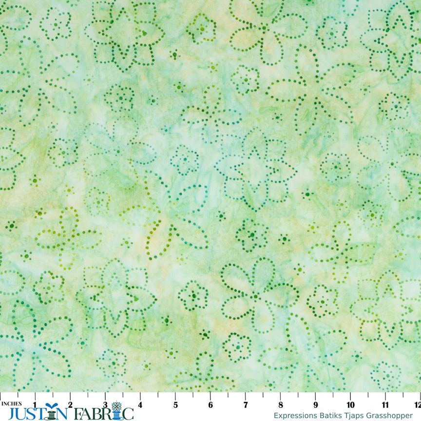 Expressions Batiks Tjaps Grasshopper End of Bolt | Riley Blake Designs
