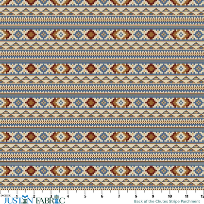 Back of the Chutes Stripe Parchment Yardage by Hugh Cabot | Riley Blake Designs