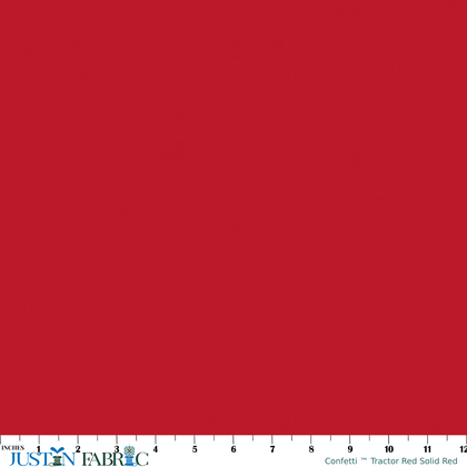 Confetti Cotton™ Tractor Red Solid Red Yardage | Riley Blake Designs